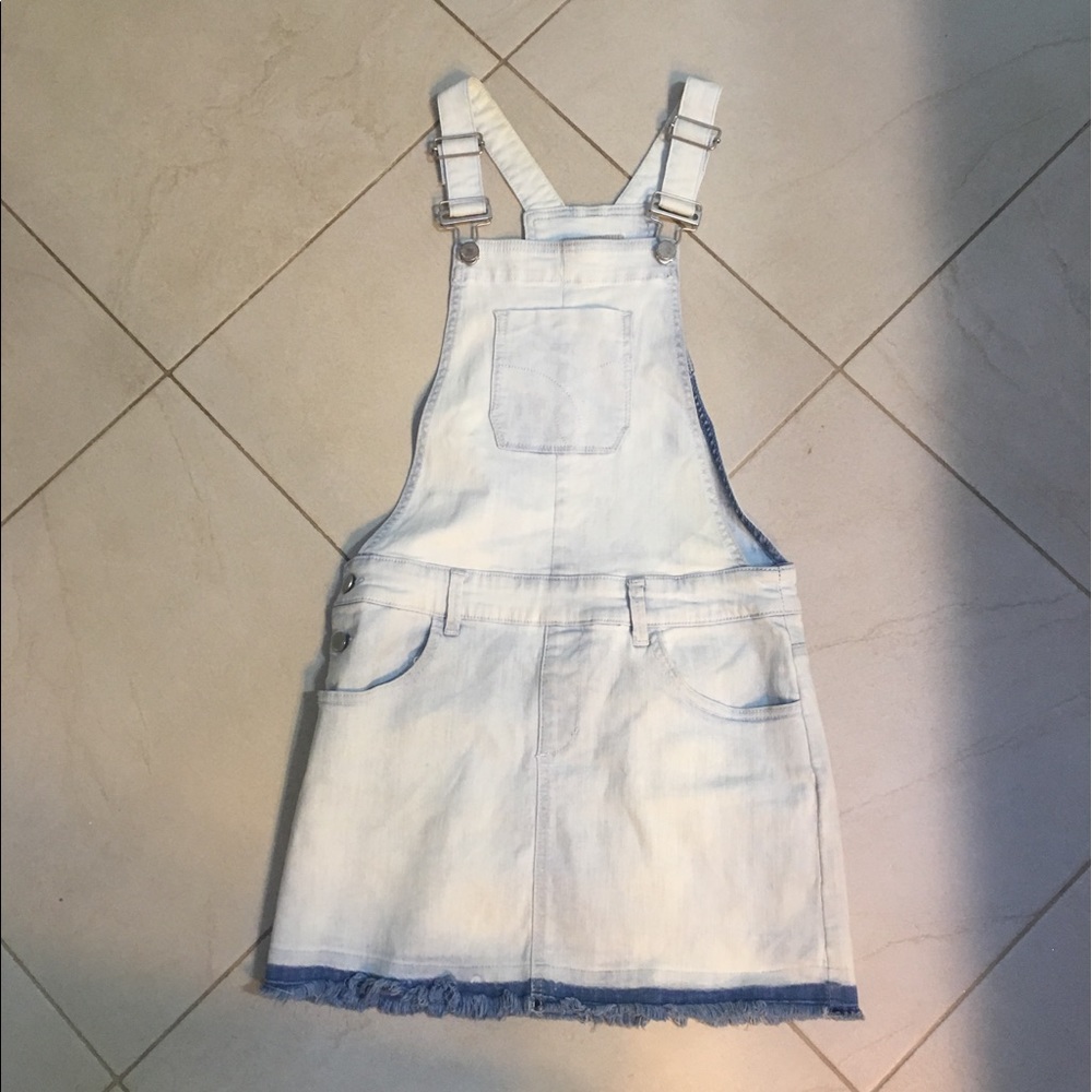 Denim overall dress